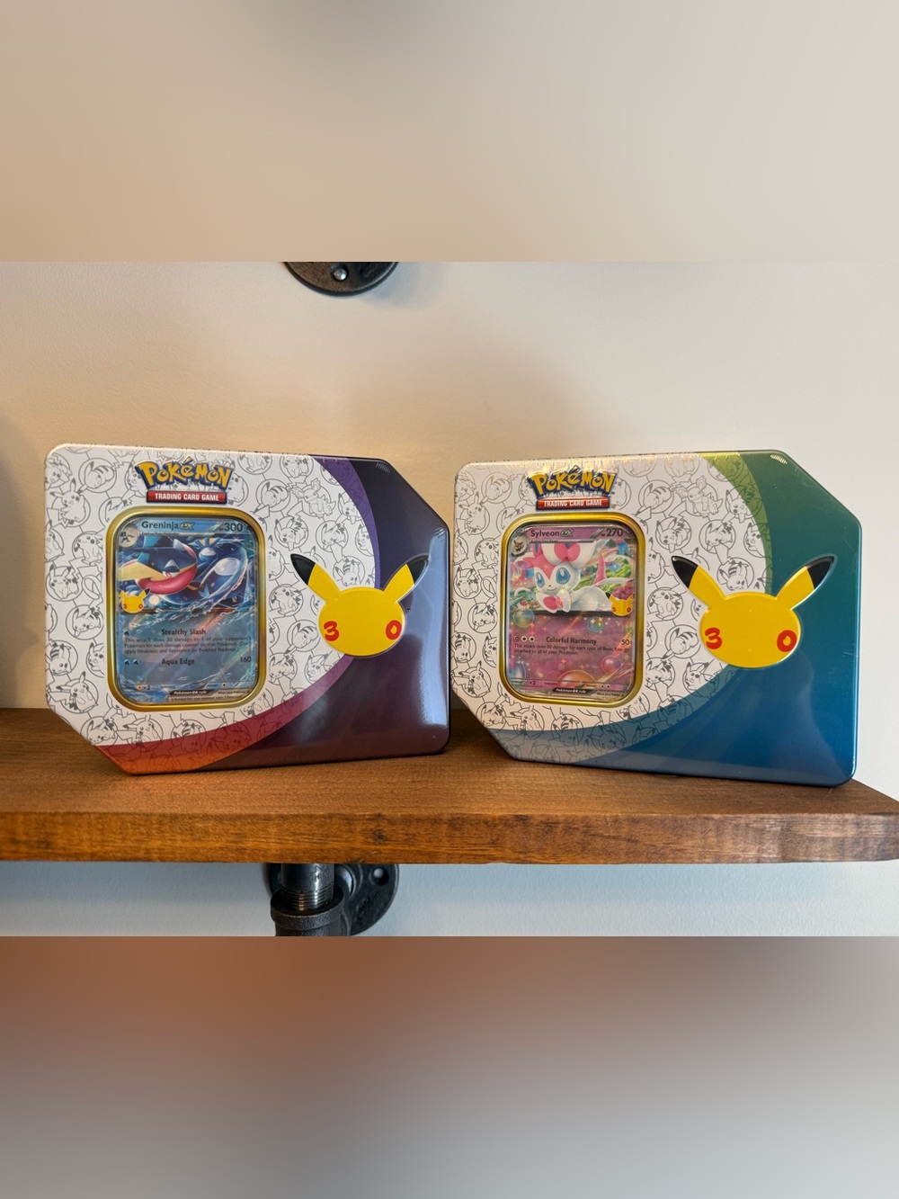 Pokemon TCG: 30th Celebrations Both Sylveon ex & Greninja ex Tins Factory Sealed